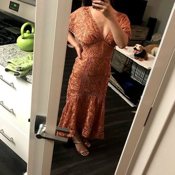 NWT ASOS DESIGN Tall Flutter Sleeve Midi Dress - Picture 7 of 7